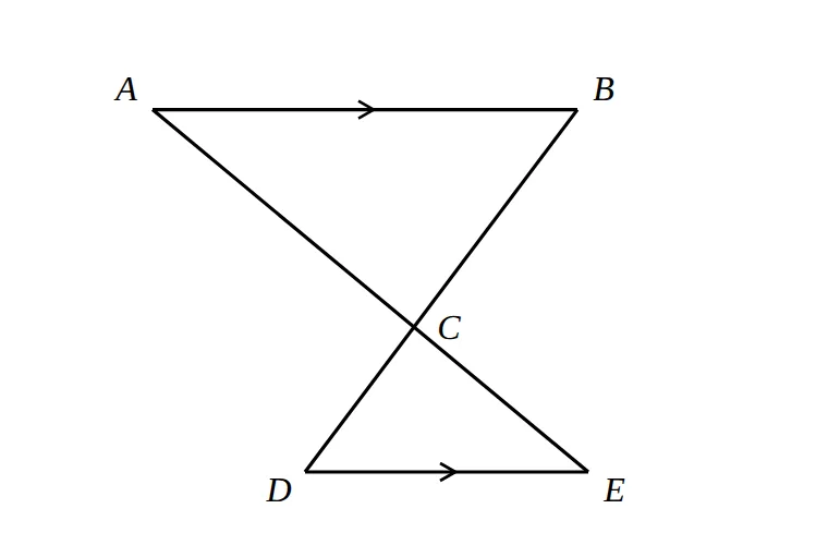 AB parallel to DE; AE and BD cross at C
