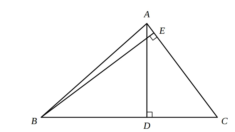 Acute triangle ABC with altitudes AD on BC and BE on AC