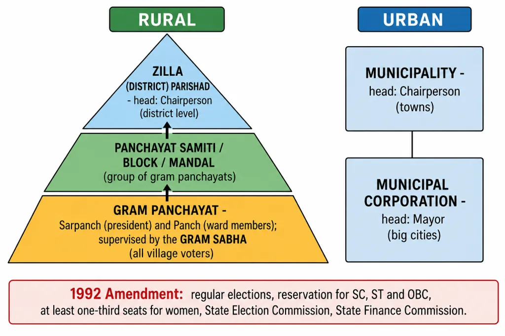 Three-tier structure of local government