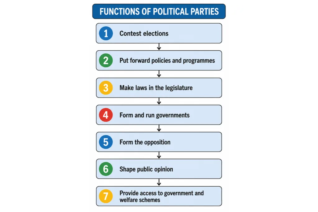Seven functions of political parties