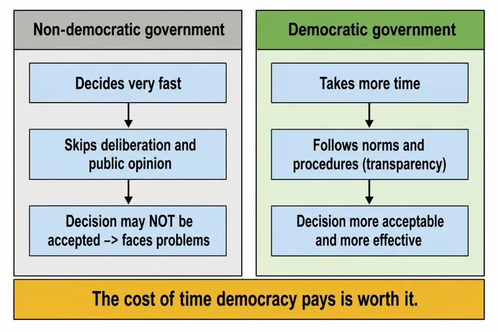 Fast decisions versus accountable decisions