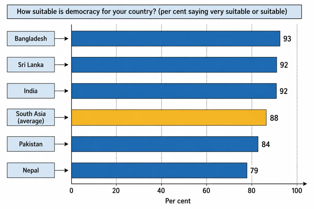 South Asia support for democracy
