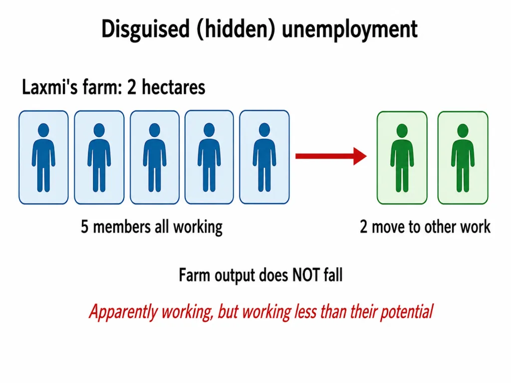 Disguised unemployment on a small family farm