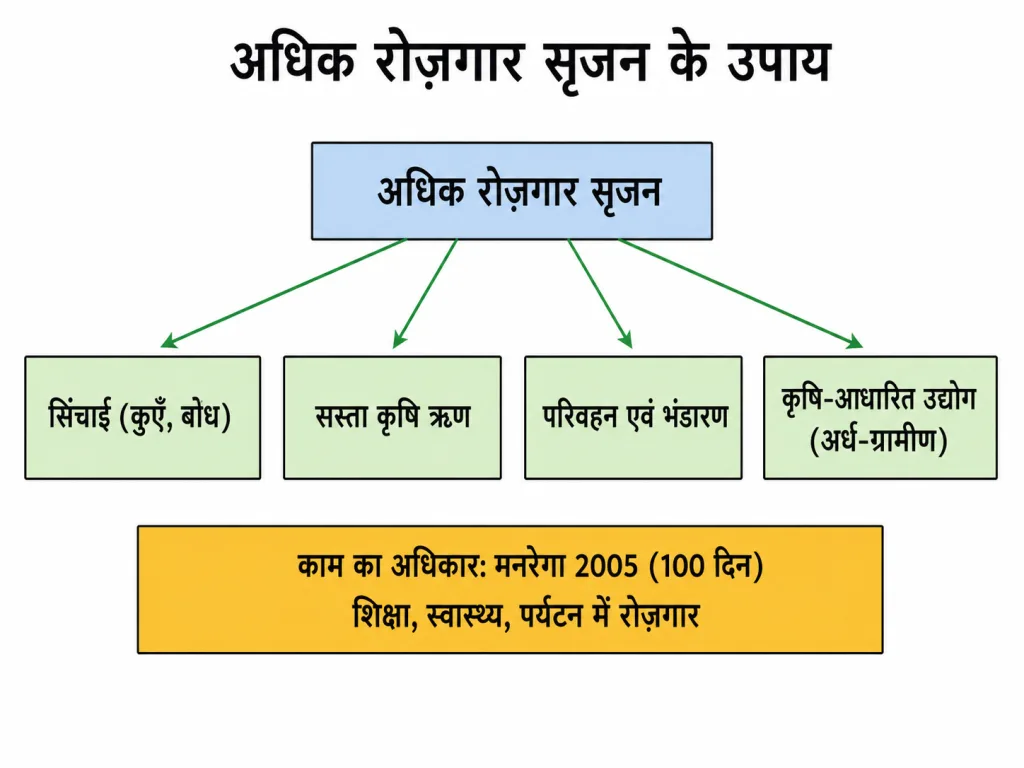 अधिक रोज़गार सृजन के उपाय