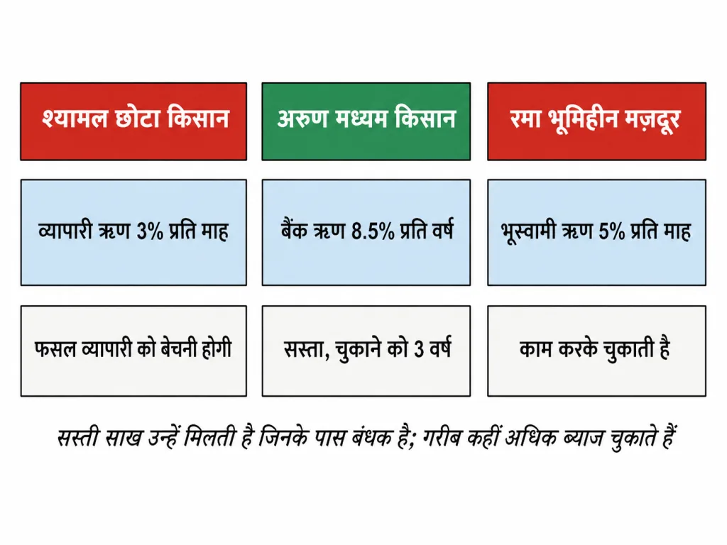 सोनपुर में साख की विविध शर्तें