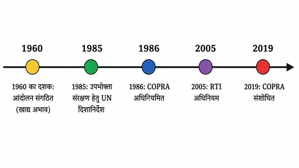 उपभोक्ता आंदोलन की समयरेखा