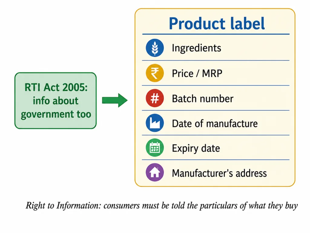 Product label details and the Right to Information