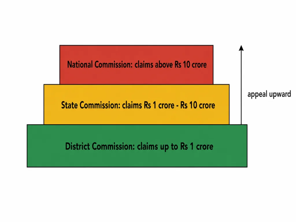 Three-tier consumer courts by claim value