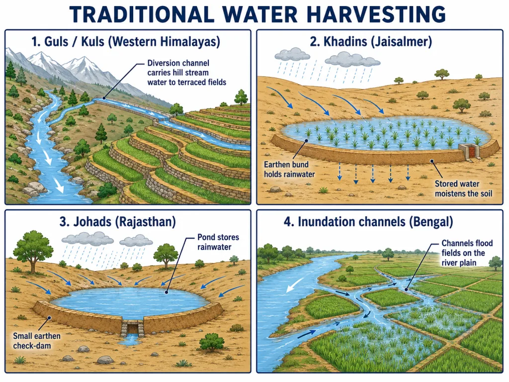 Traditional water harvesting structures of India