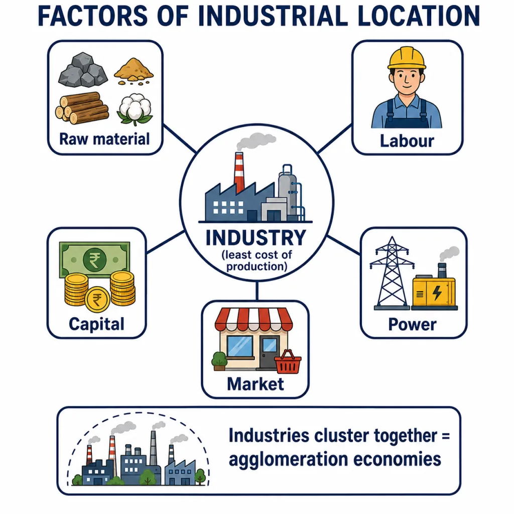 Factors deciding industrial location
