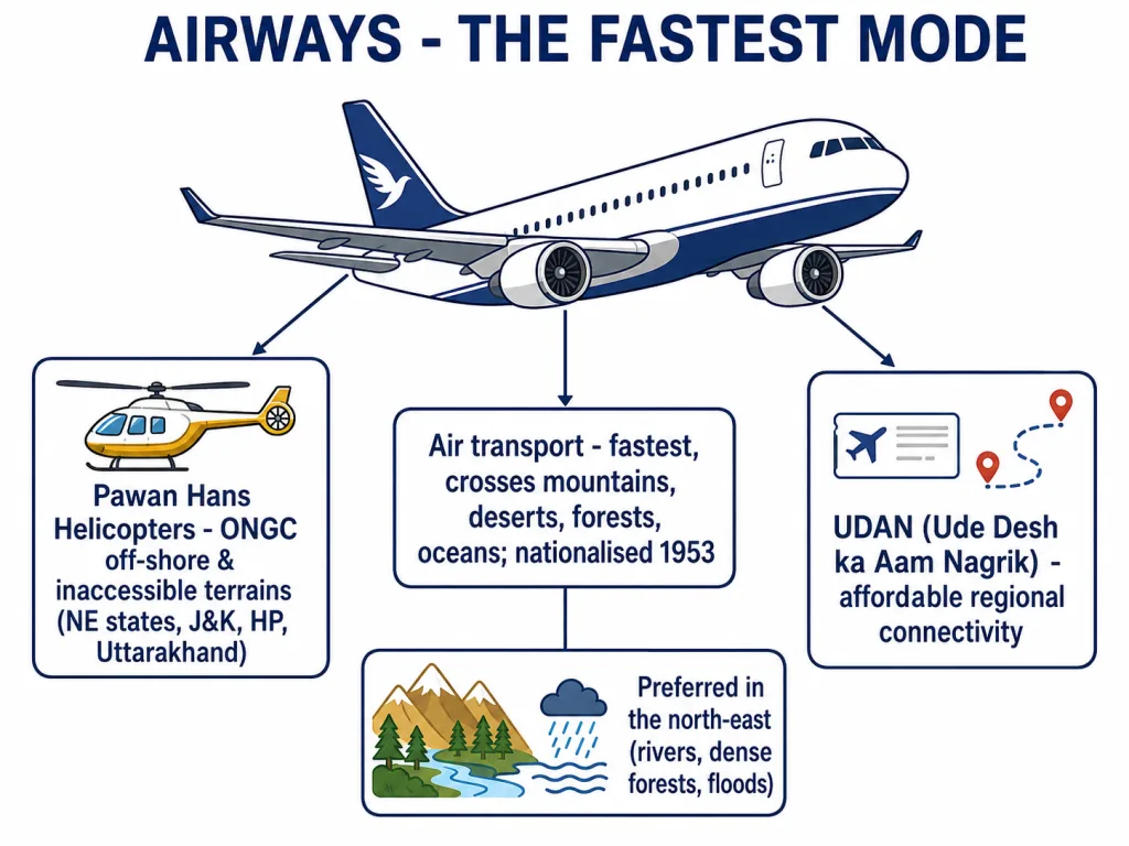 Air transport, Pawan Hans service and UDAN scheme