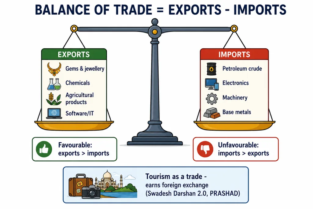 Favourable and unfavourable balance of trade
