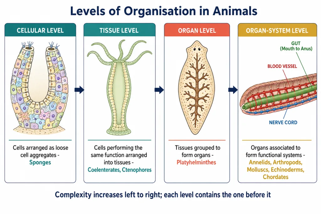 Cellular, tissue, organ and organ-system levels of organisation