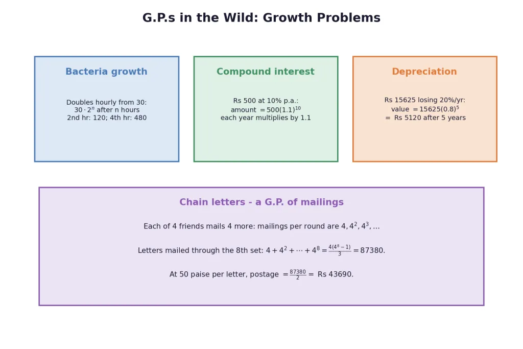 Growth application cards for bacteria interest depreciation and chain letters