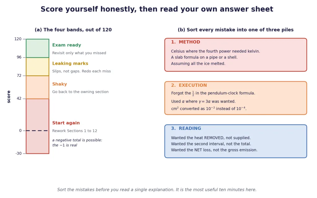Four score bands and the three piles to sort your mistakes into