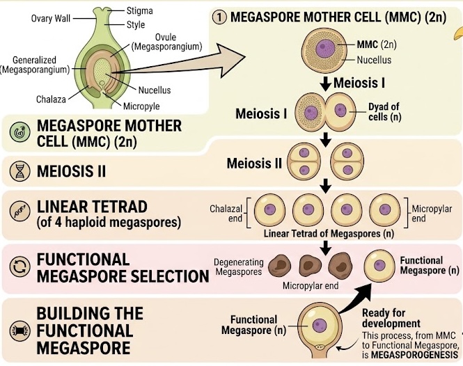Megasporogenesis from the megaspore mother cell