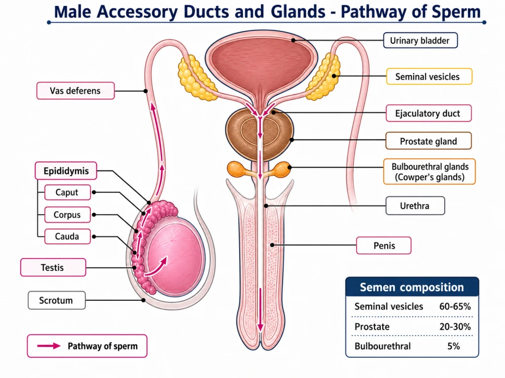 Male accessory ducts and glands