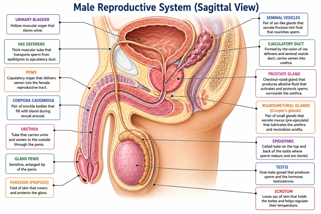 Anatomy of the male reproductive system
