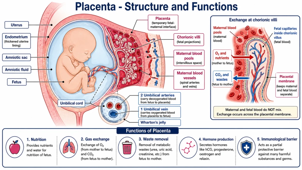 Structure of the human placenta