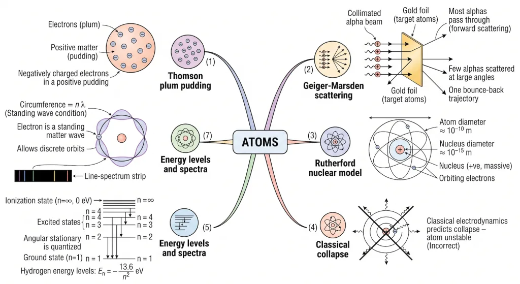 Atoms chapter overview mind map