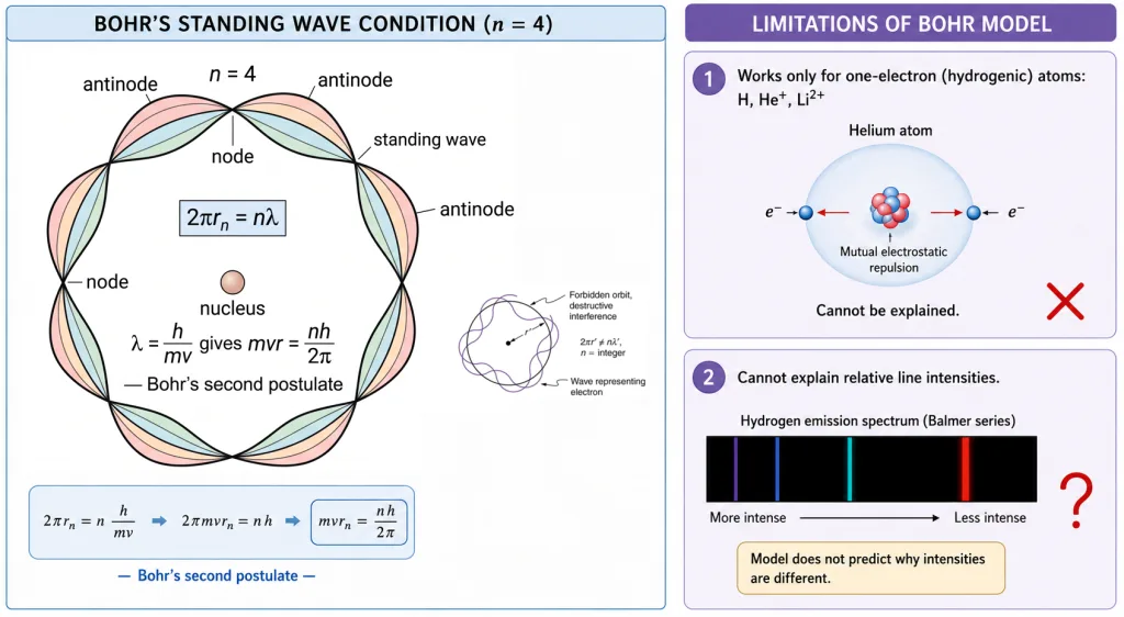 de Broglie standing waves on Bohr orbit
