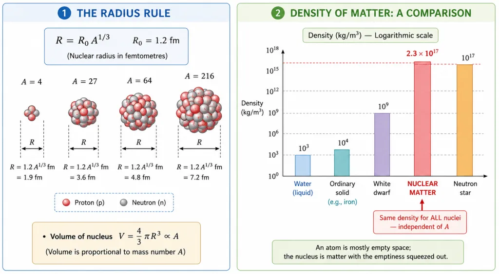 Nuclear radius rule and constant density