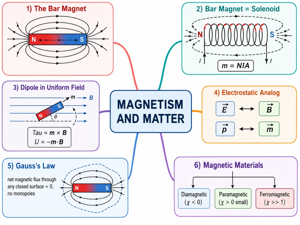 Magnetism and Matter chapter mind map