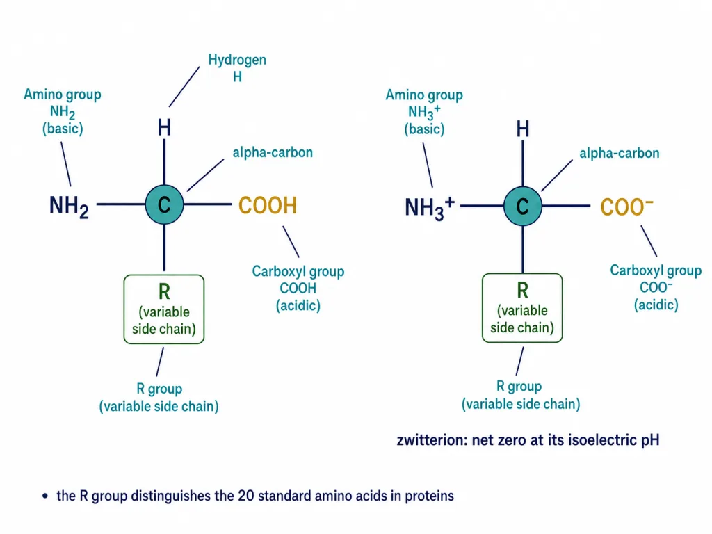 General amino acid and its zwitterionic form